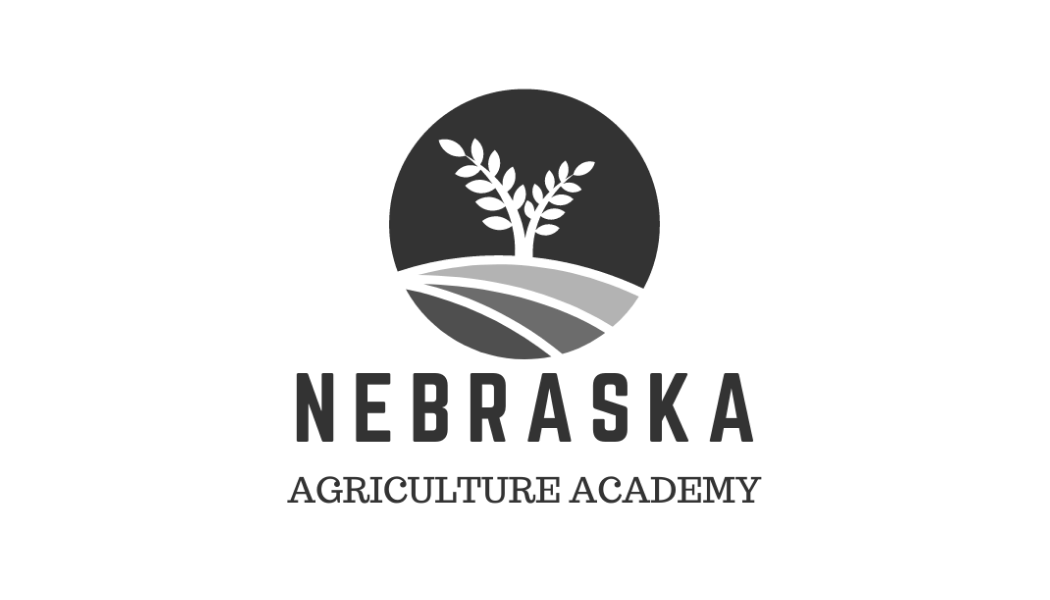 Logo for Nebraska Agriculture Academy featuring a stylized tree, fields, and the text 'Nebraska Agriculture Academy'.
