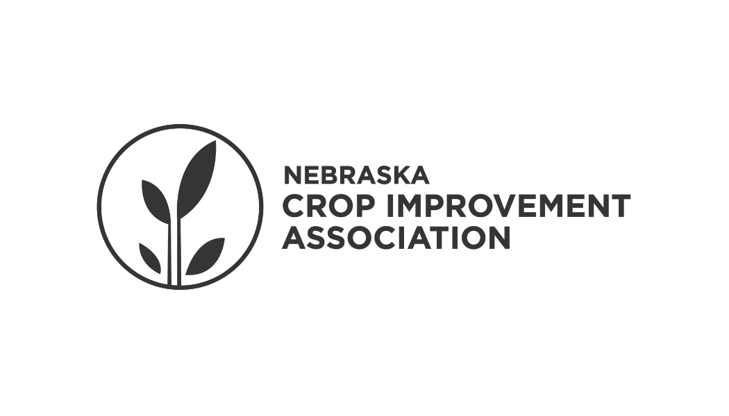 Logo of the Nebraska Crop Improvement Association featuring a stylized plant inside a circle, with the organization name next to it.
