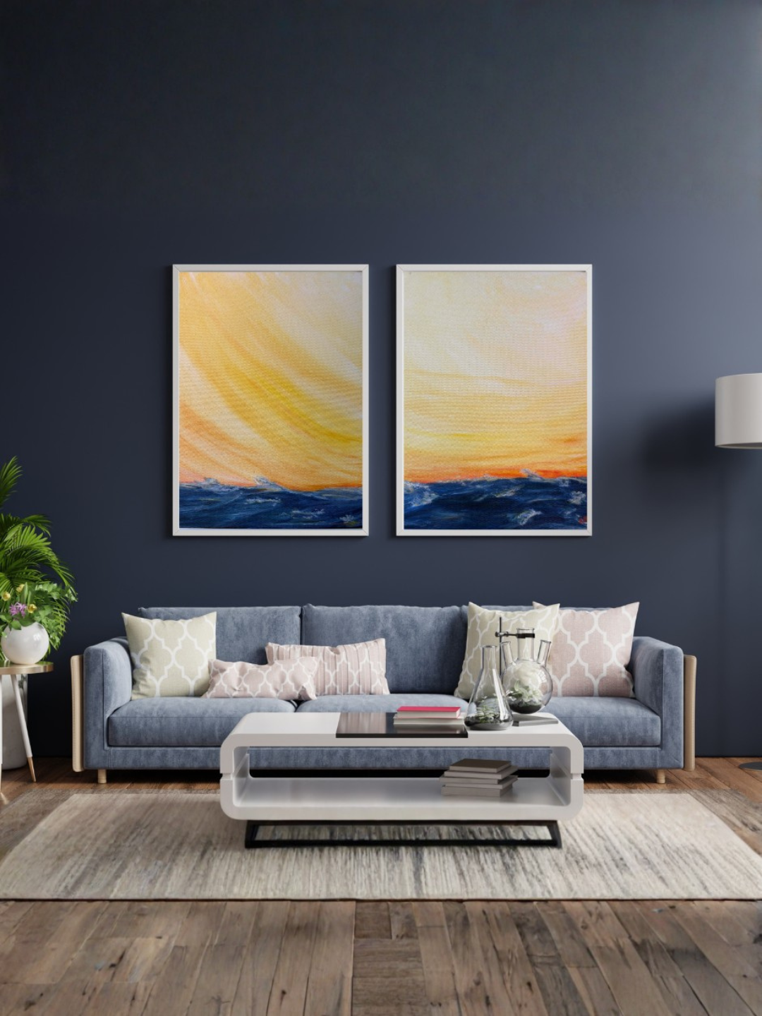 Wave Diptych