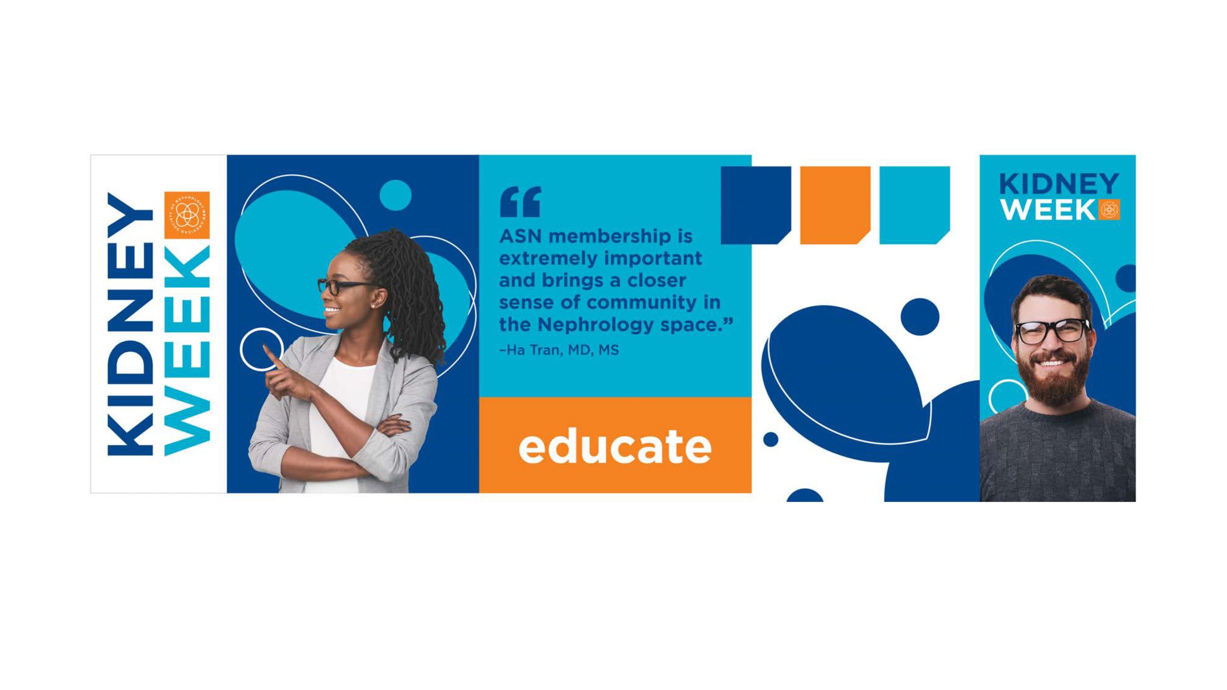 ASN Kidney Week branding and environmental exploration