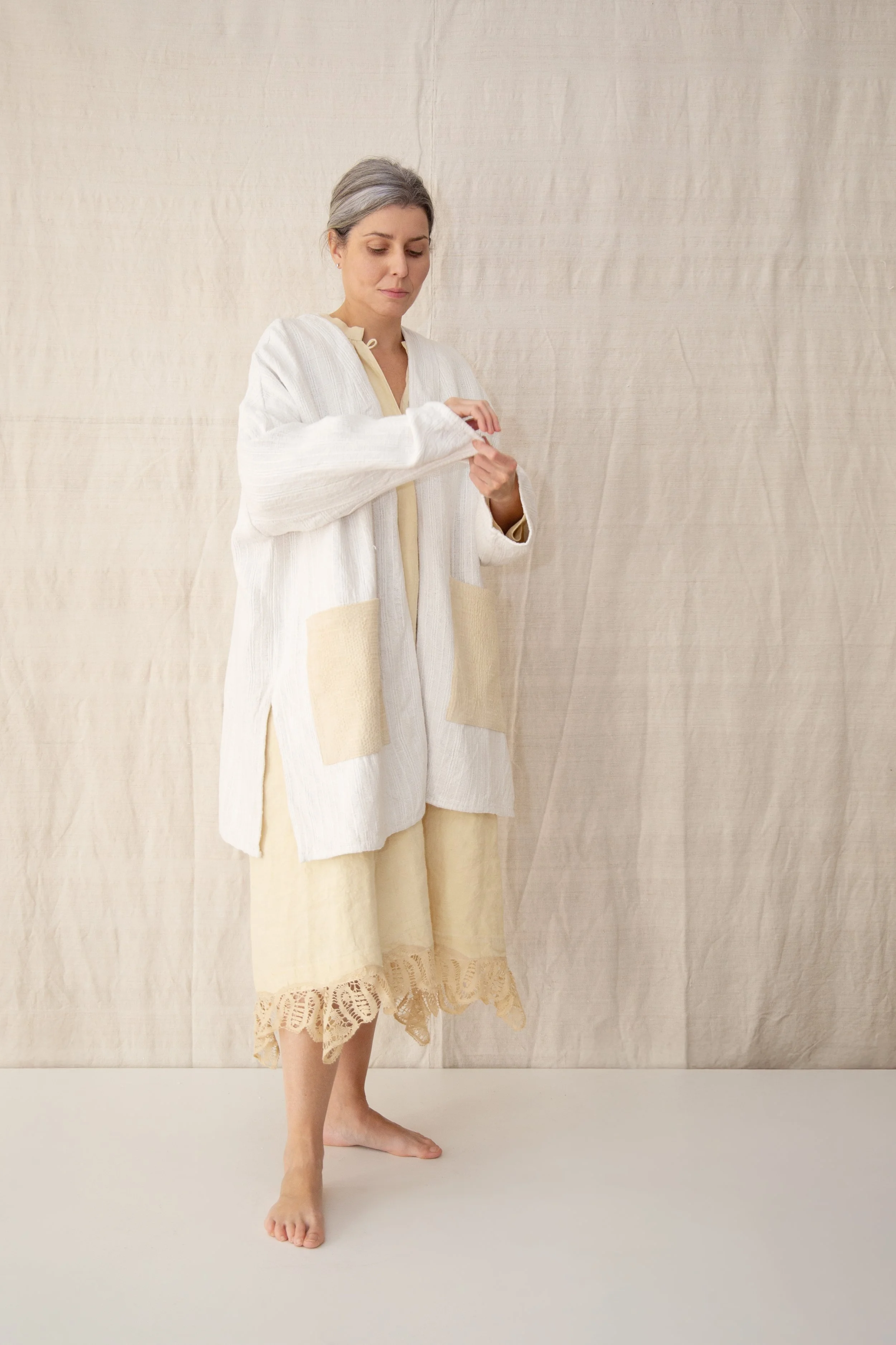 OVERCOAT “CABBAGE” DE LINO