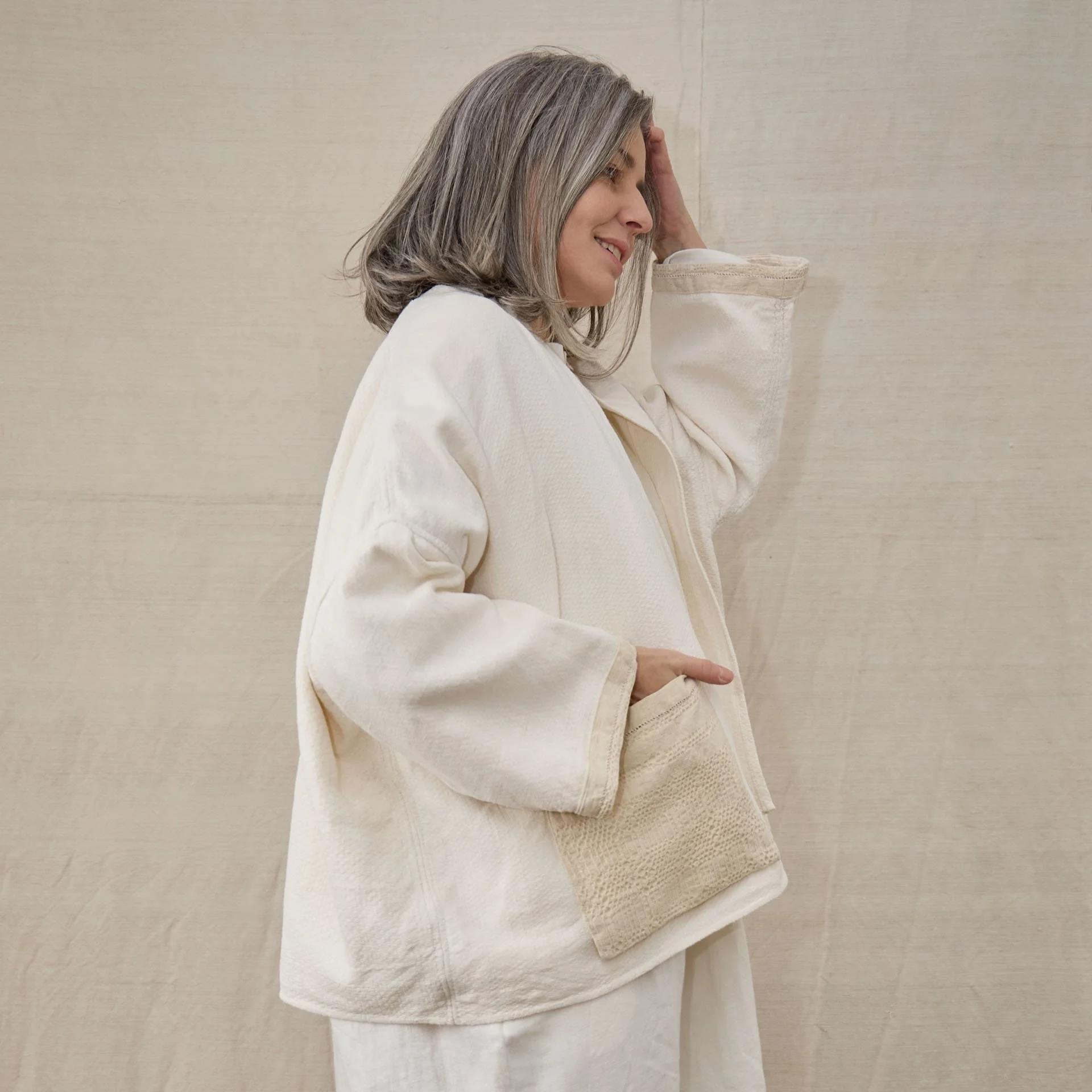 KIMONO “HAY” CORTO  LINO