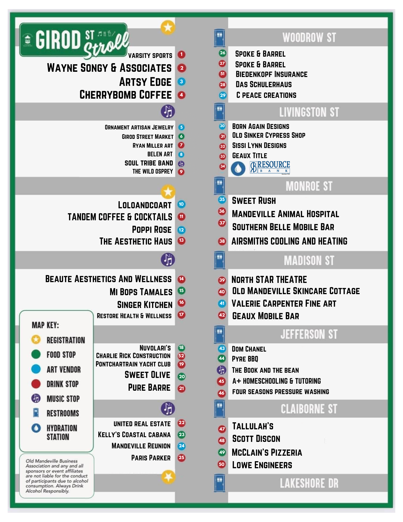 2024 Event Map — Girod Street Stroll