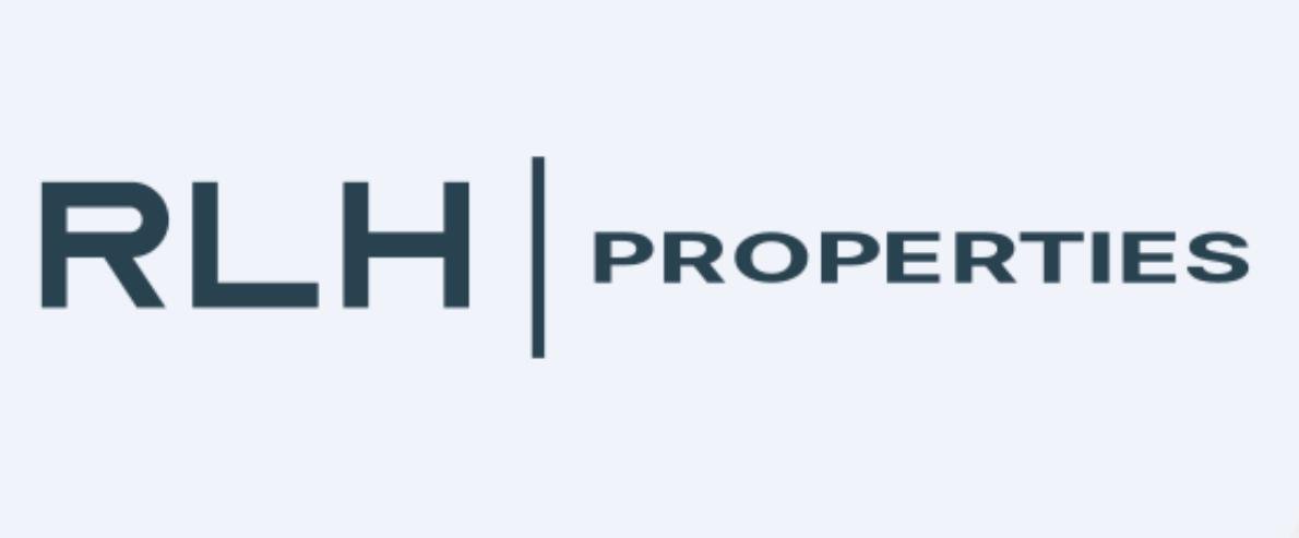 RLH Properties logo with dark blue text on a light background