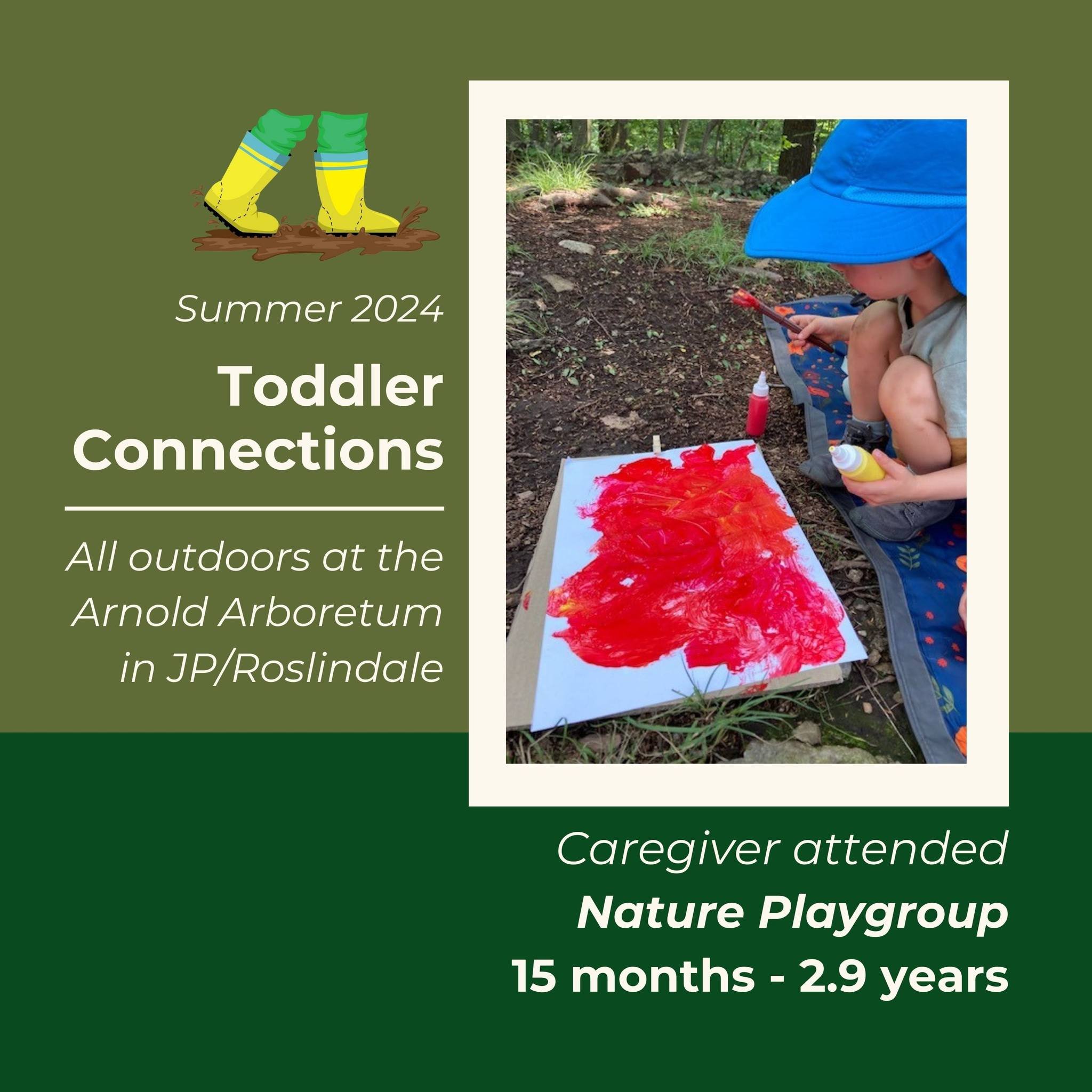 Registration is open for our summer session of Toddler Connections! This popular nature playgroup is led by BOPN Co-Founder, Sara Murray at the @arnold_arboretum. Created specifically for toddlers aged 15 months to 2.9 years, families connect with th