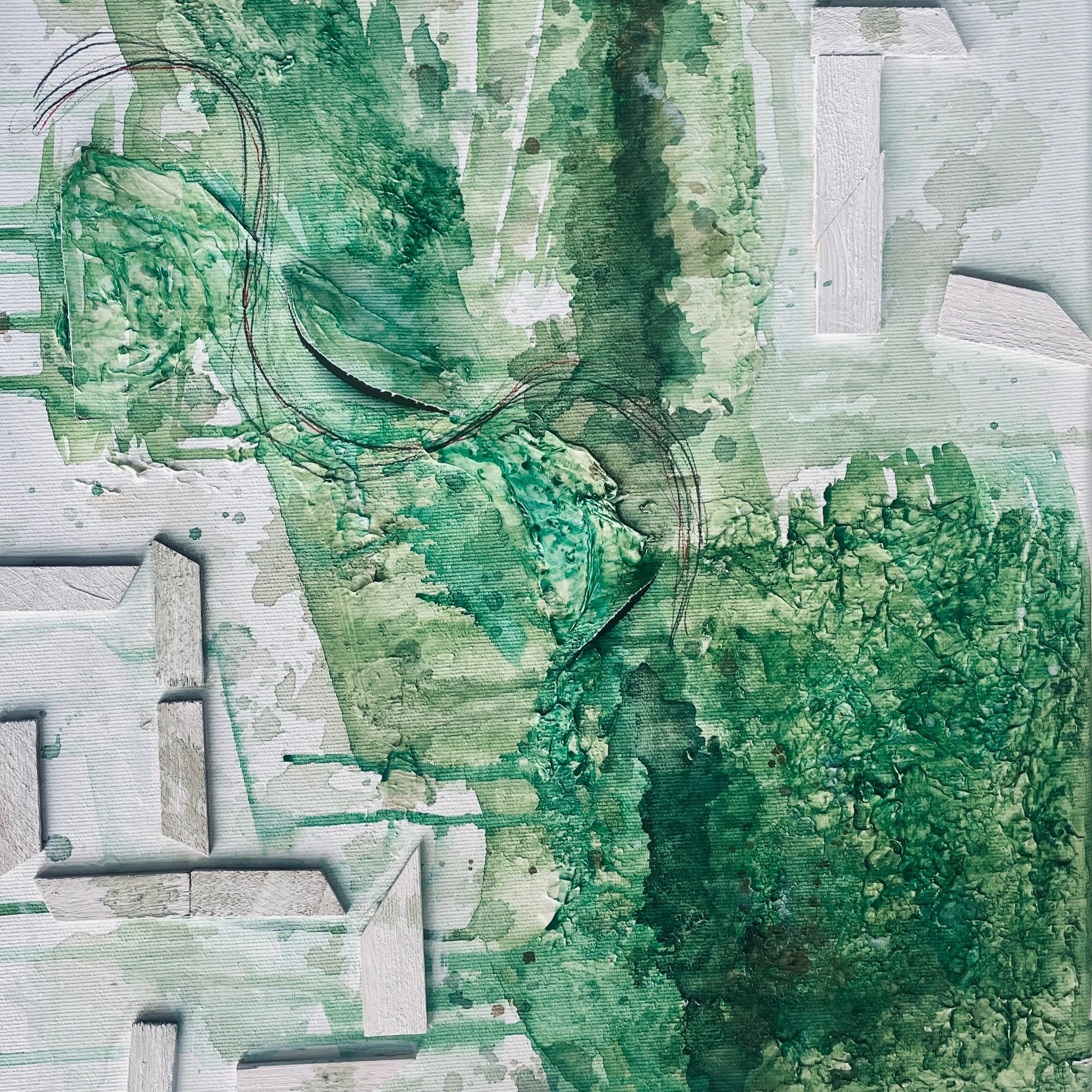 intuitive Darstellung Modell auf Leinwand