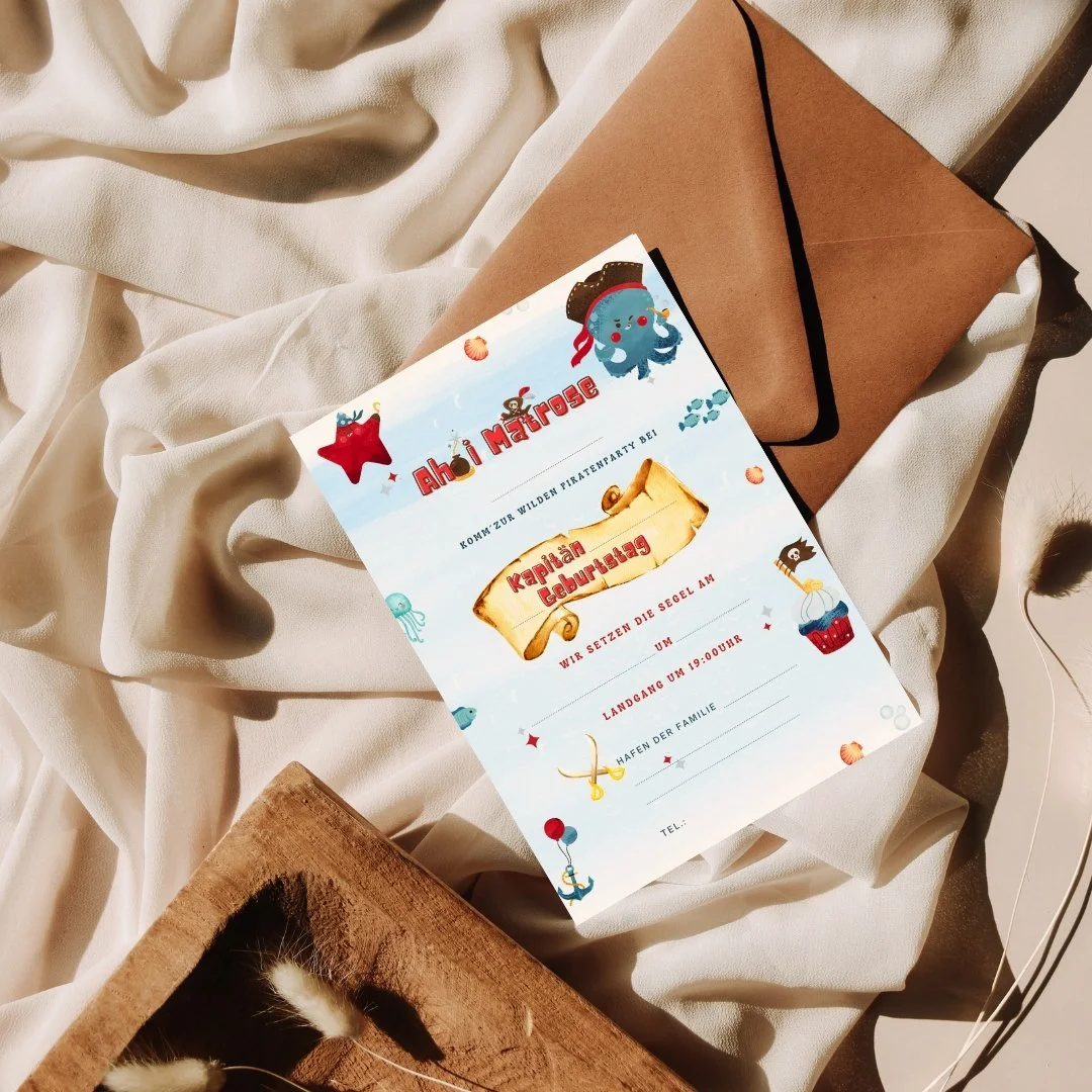 Kindergeburtstagseinladungen ´Piratenparty`