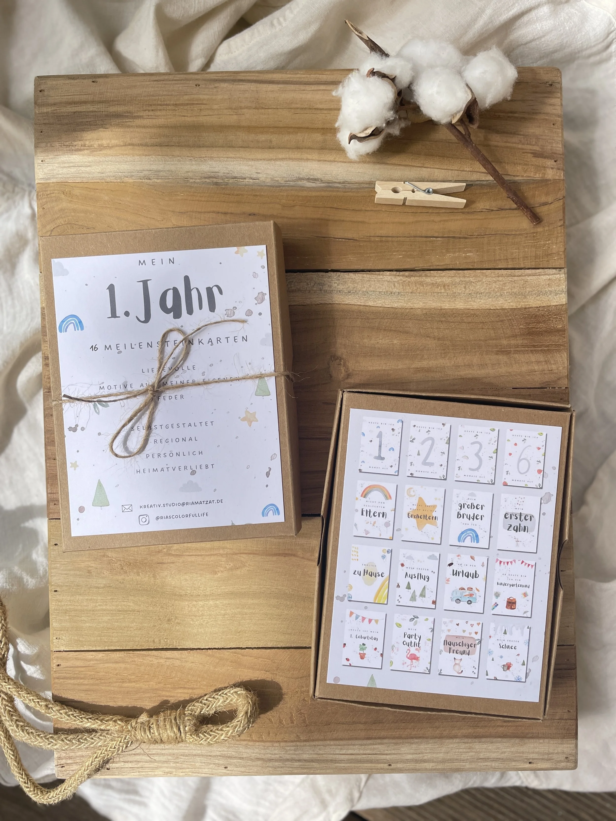 16 Meilensteinkarten für Babys erste Momente