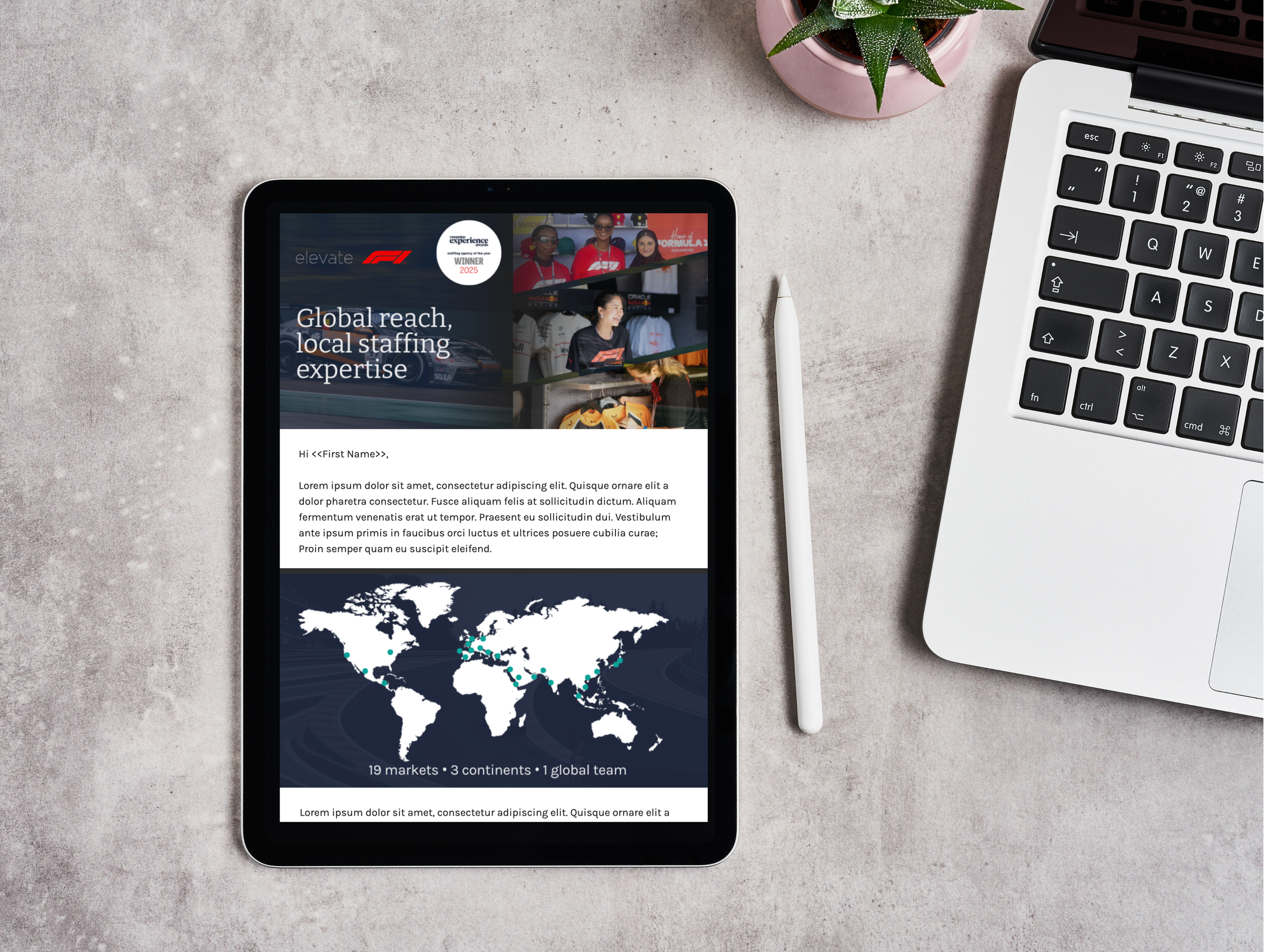 Created a F1 template outreach 