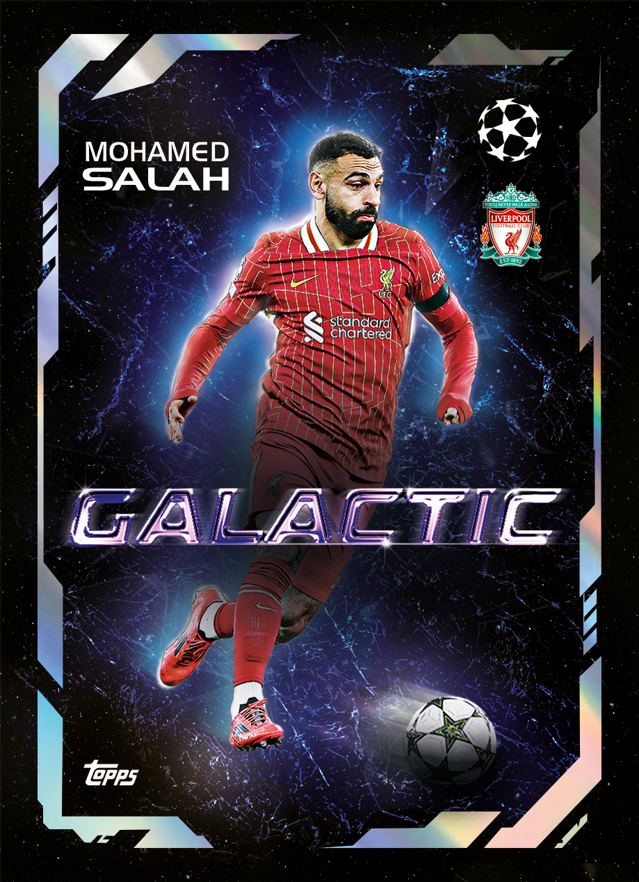 Galactic theme trading card.