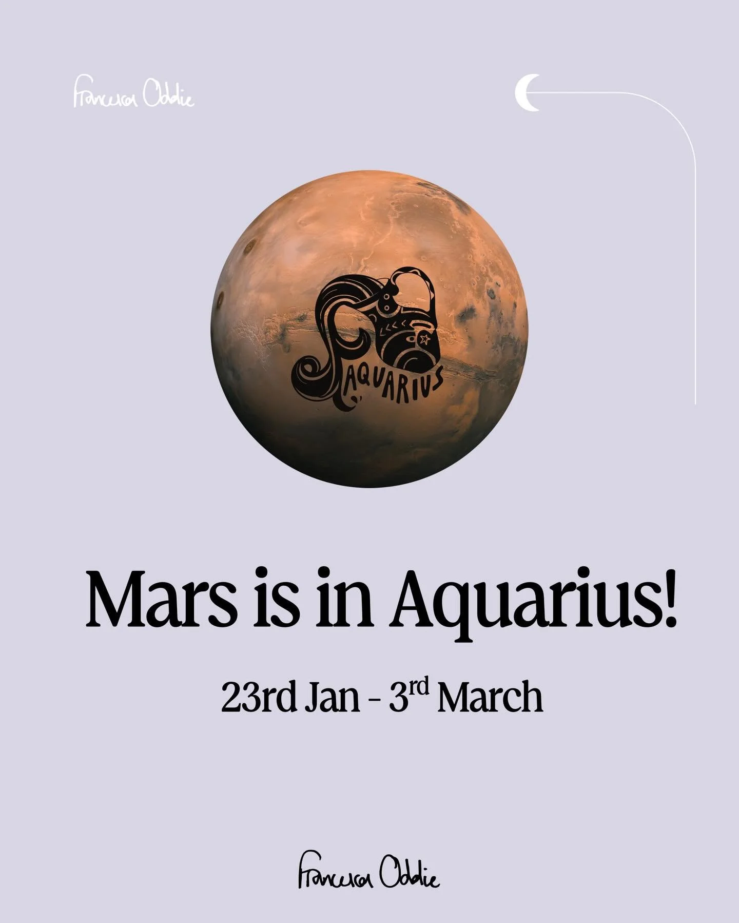 𝐃𝐢𝐝 𝐲𝐨𝐮 𝐧𝐨𝐭𝐢𝐜𝐞 𝐭𝐡𝐞 𝐬𝐡𝐢𝐟𝐭 𝐢𝐧 𝐞𝐧𝐞𝐫𝐠𝐲? ⚡️⁣
⁣
Mars moved into Aquarius on the 23rd and it feel like a BREATH OF FRESH AIR after all that heavy Capricorn energy.⁣
⁣
My Mars is 15&ordm; Aquarius so I&rsquo;m in FULL MARS RETURN 