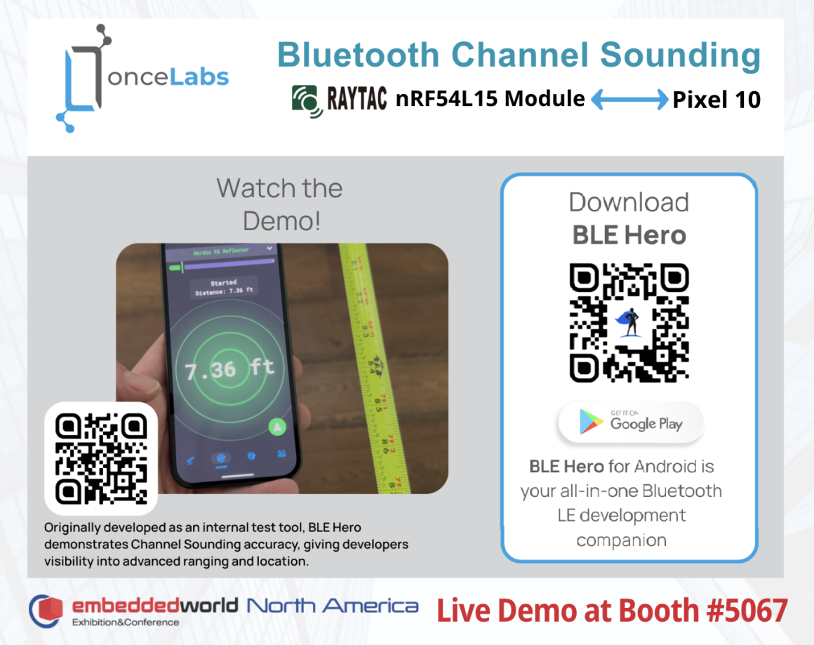 Live Bluetooth Channel Sounding Demo at Embedded World North America 2025