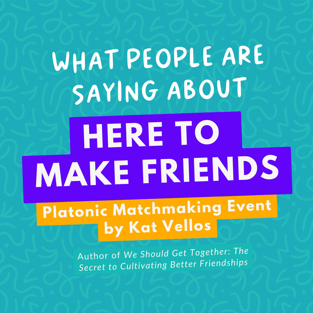 📅 Here To Make Friends, my platonic matchmaking speed dating night is coming back on Oct 25th! ⁣⁣
💃🏽 And since I keep getting requests from generally creative folks who are childfree-by-choice and in their 30s, 40s, and 50s asking for a special se