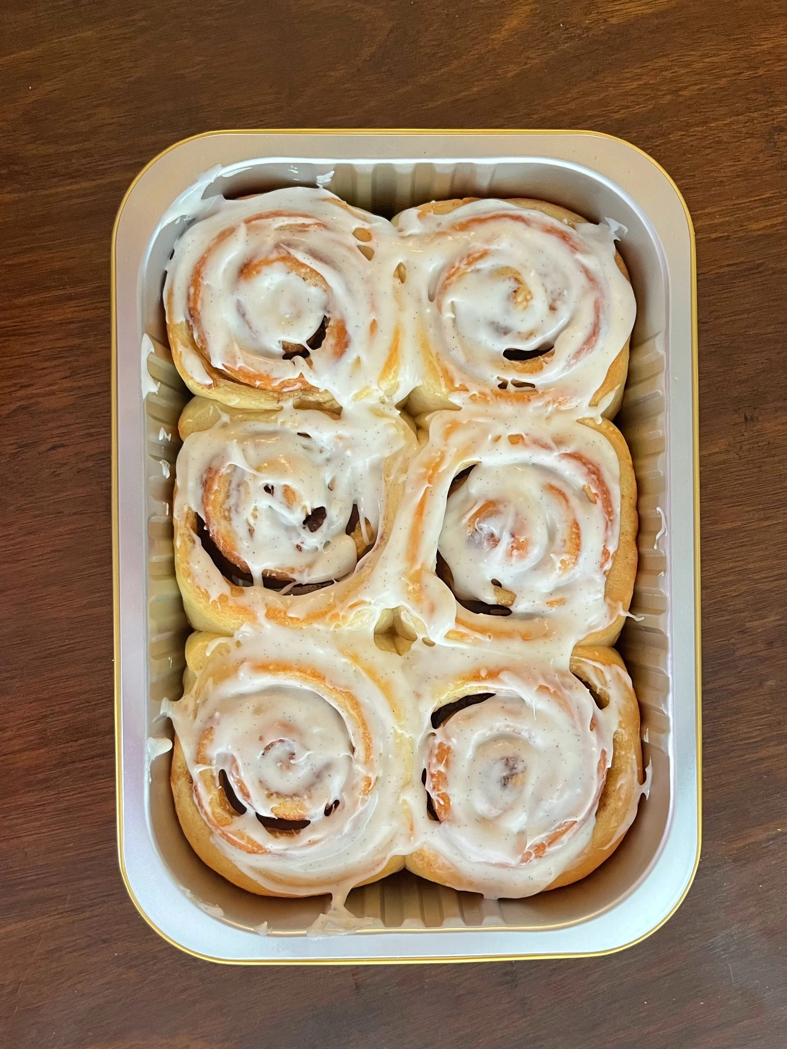 6 Classic Cinnamon Rolls with Choose-your-own frosting