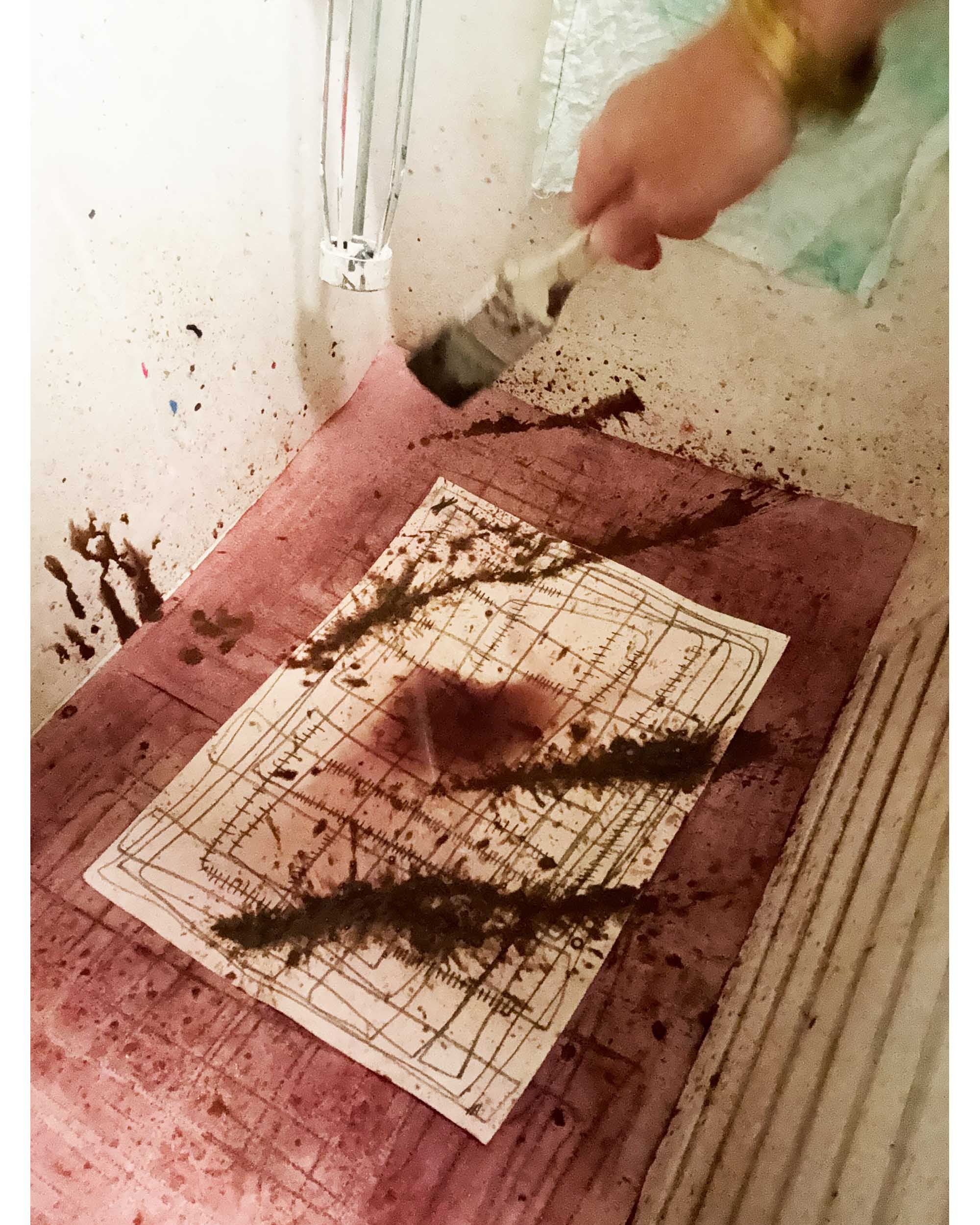 Art Make J Long Dyed Sewn Paper Process.jpg