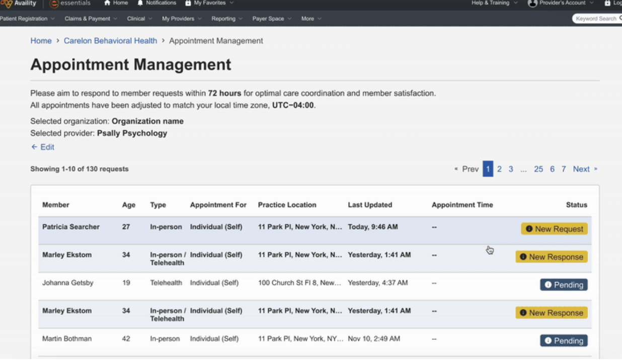 Provider Appointment Management Dashboard (Copy)
