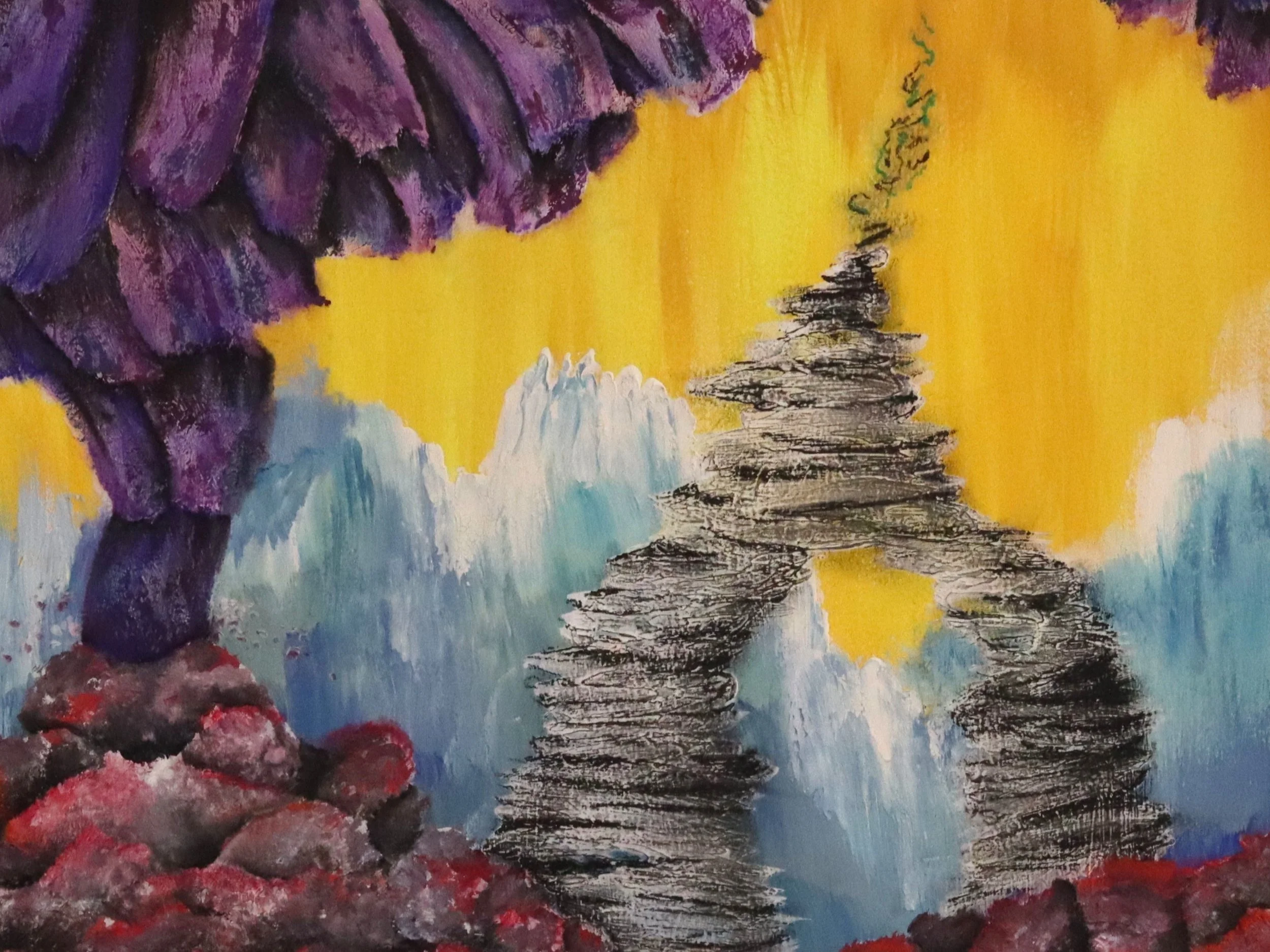 mixed media planets yellow cave.JPG