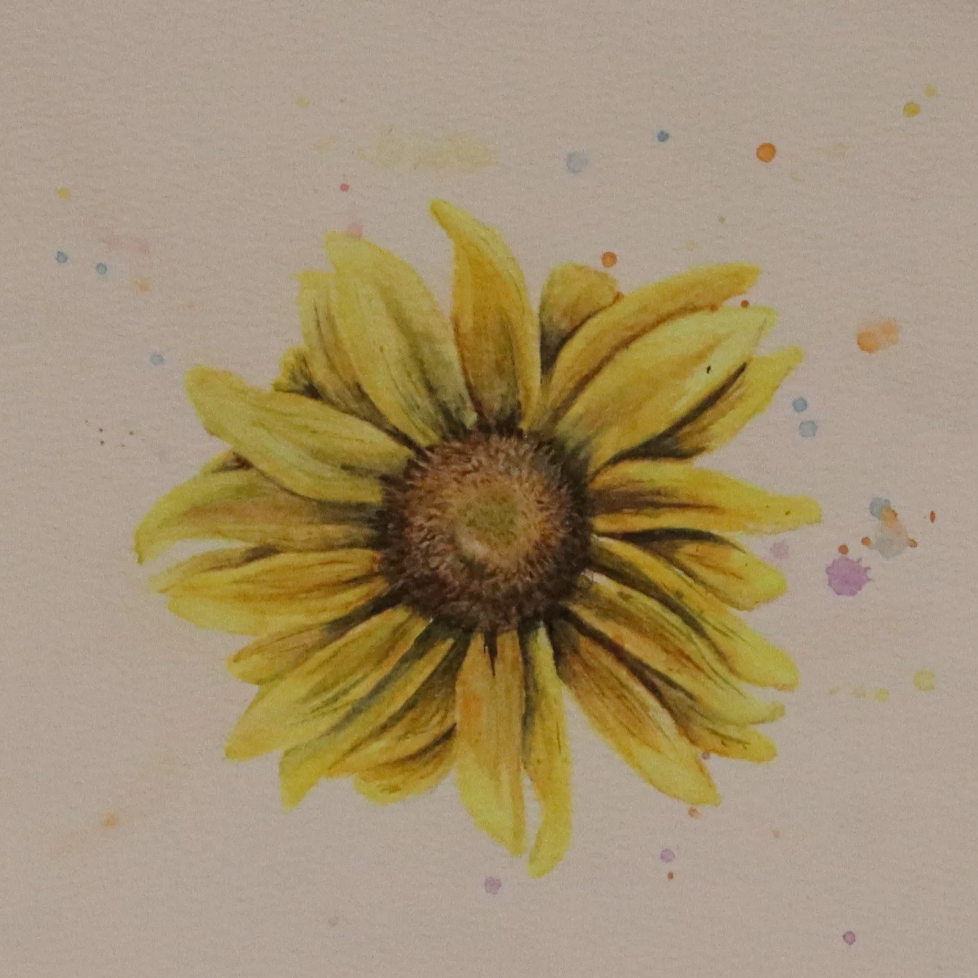 watercolor painting - yellow sunflower.JPG