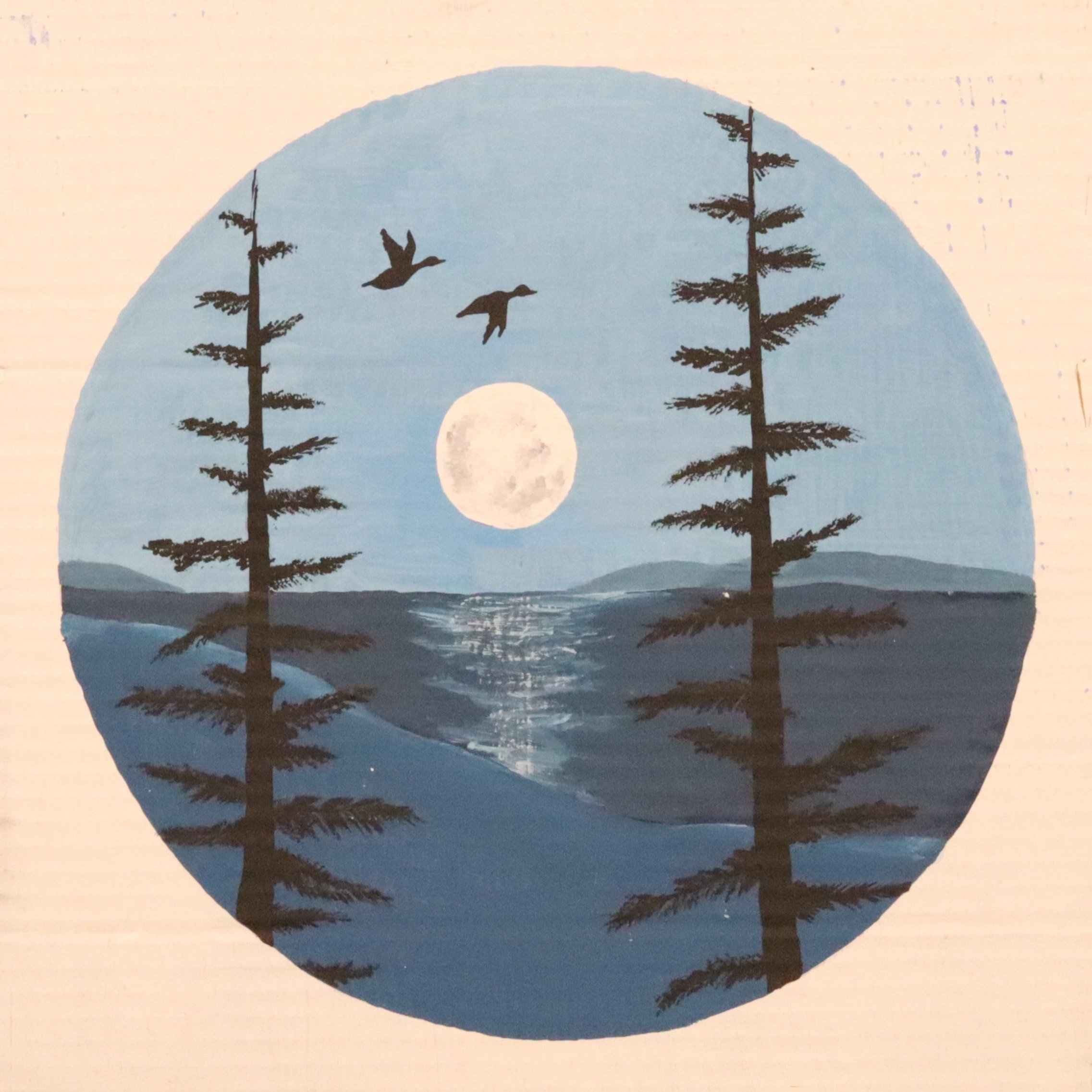 blue geese pp painting.JPG