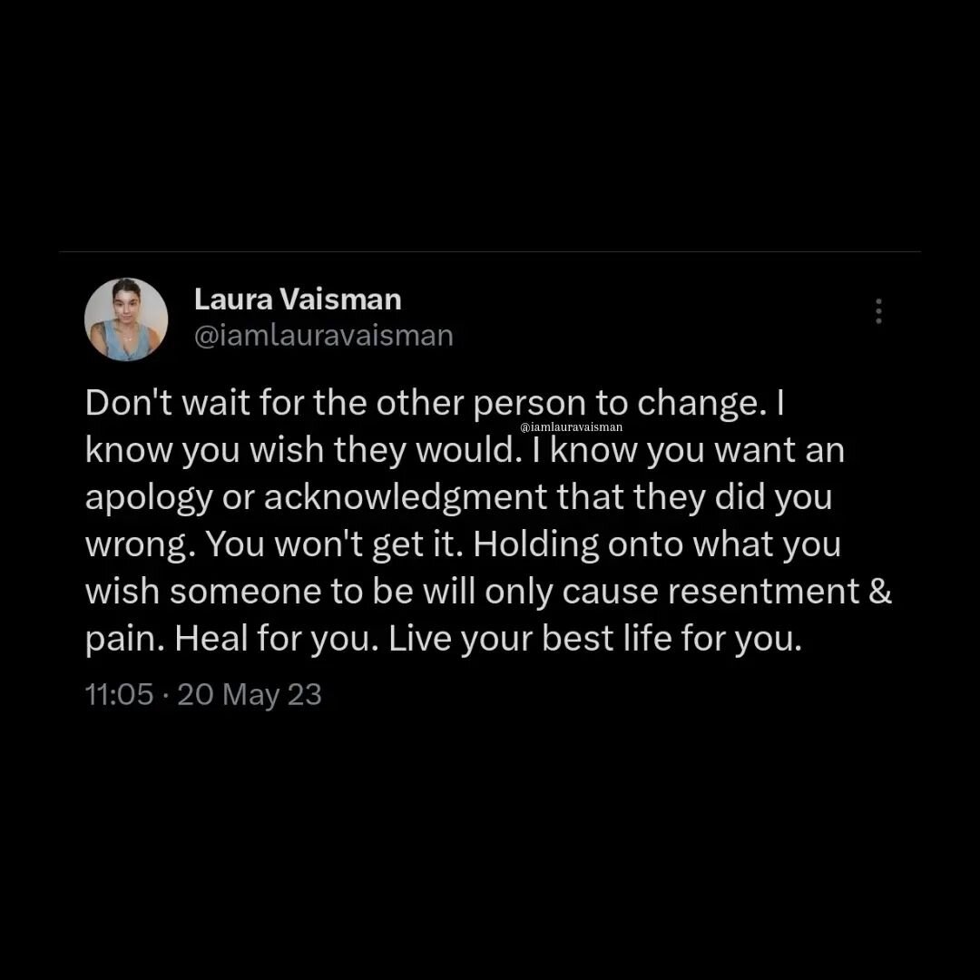 Some people don't want to change and never will. For some people it's easier to identify with their traumas &amp; past. It's easier for them to use their past to not grow and blame others. 

Some people don't have the emotional maturity to see the ro