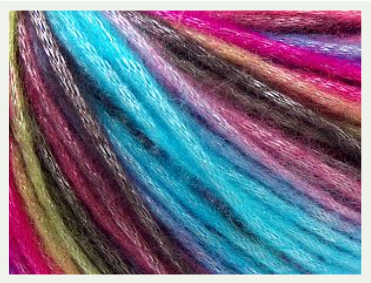Picasso Rainbow #64626 Ice 50g 125y Fuzzy Shiny Yarn Pink Blue Purple  Yellow +