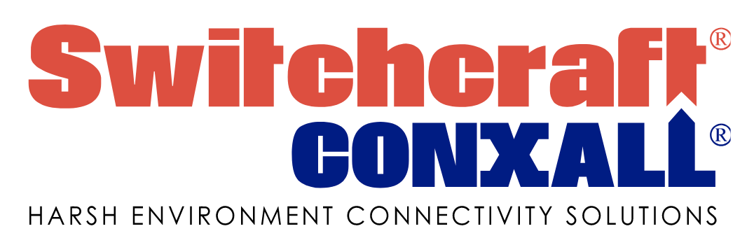 Logo of Switcraft CONXALL with the tagline 'Harsh Environment Connectivity Solutions'.