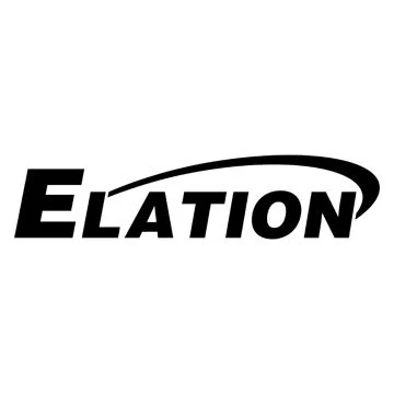 Elation logo in black text with a swoosh above the name.