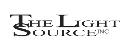 Logo for The Light Source Inc. in black and white with stylized text