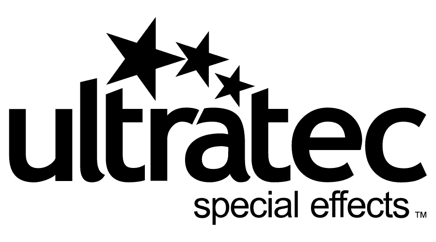 Ultratec special effects logo with three stars above the text.