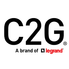 C2G logo with the tagline 'A brand of Legrand' in black and red text