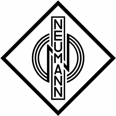 A black and white logo with the words 'NEUMANN' arranged vertically within a stylized geometric design.