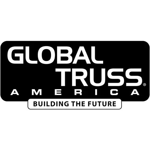 Global Truss America logo with the slogan "Building the Future" on a black background.