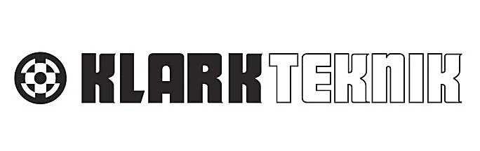 Black and white logo with the text 'KLARK TEKNIK' and a circular symbol to the left.