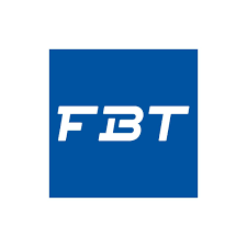Blue square logo with white letters 'FBT' in the center