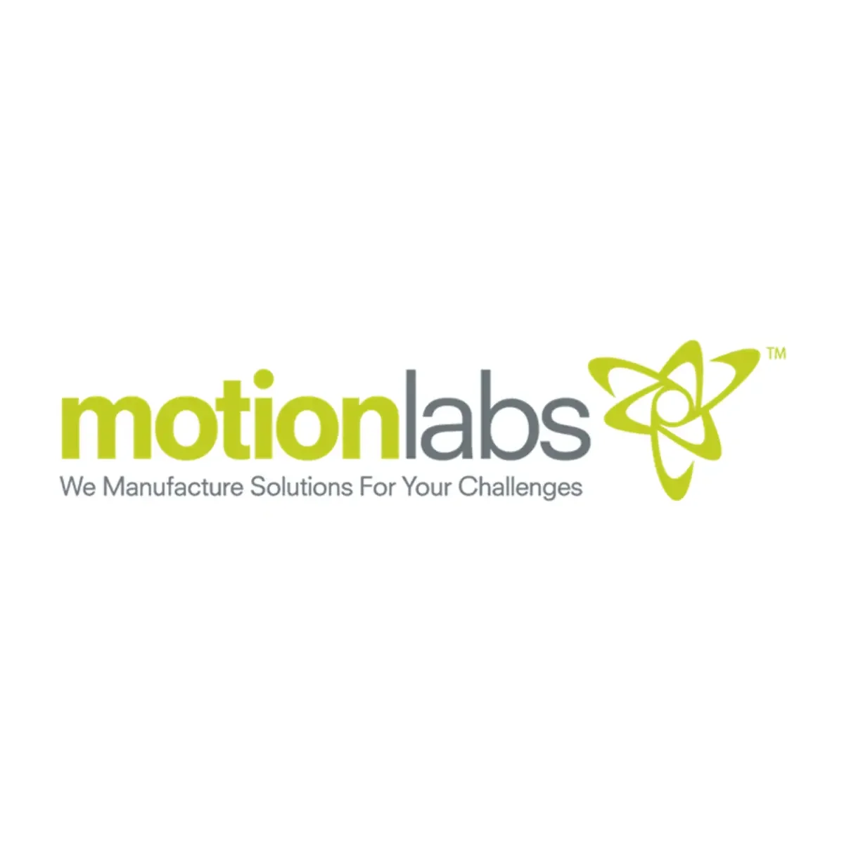 Motion Labs logo with the tagline "We Manufacture Solutions For Your Challenges" and a stylized atom symbol.