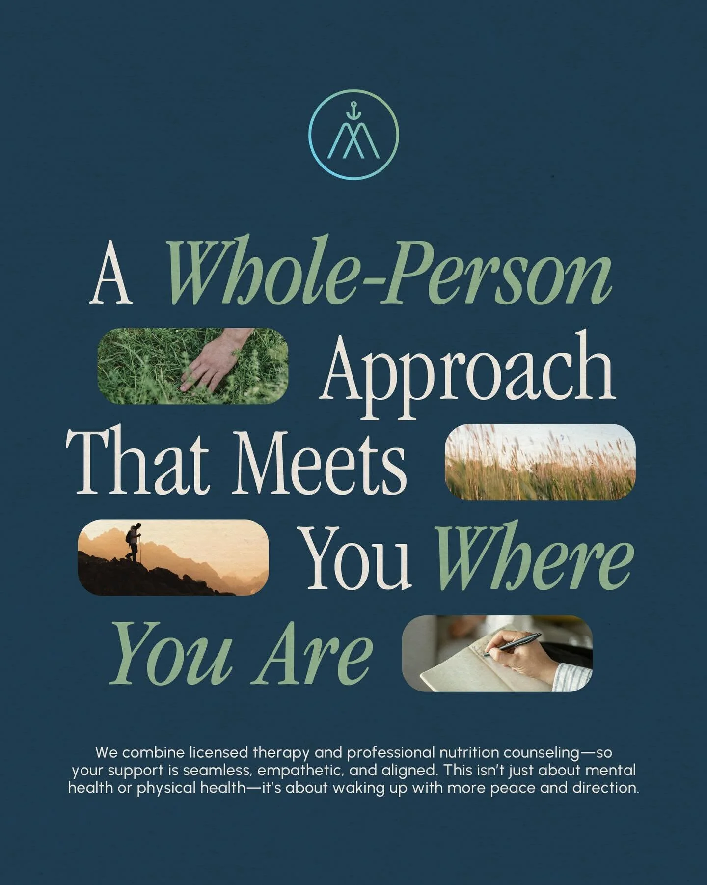 Our whole-person approach brings mental health counseling and nutrition into one supportive, aligned experience.

If you&rsquo;re curious what that could look like, learn more at the link in our bio. 💙
