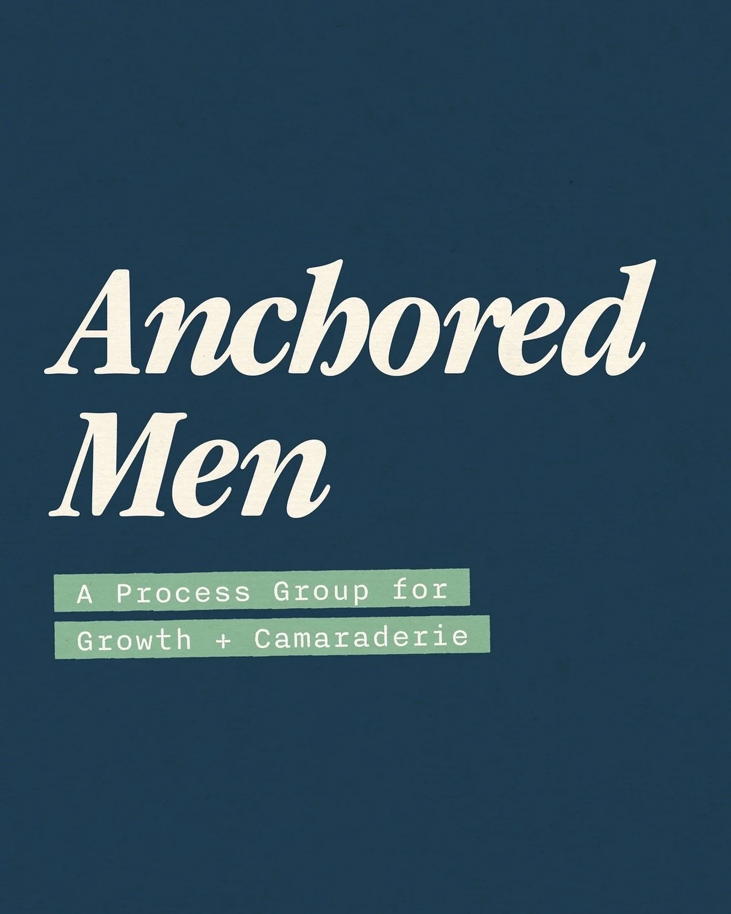 Most men carry a lot, and often do so quietly.

Anchored Men is a space created for real conversation, connection, and growth alongside other men navigating similar things in life.

Swipe to learn more about the group, who it&rsquo;s for, and what to