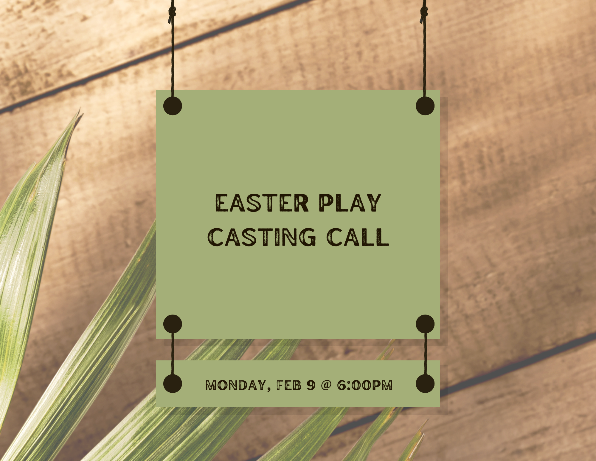 Easter Play Casting Call