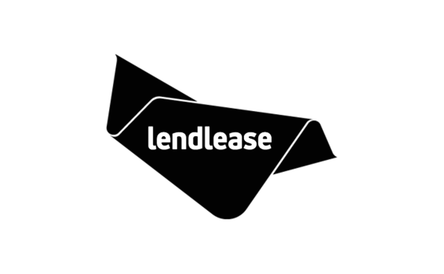 A black background with the word 'lendlease' written in lowercase white letters centered in the image.