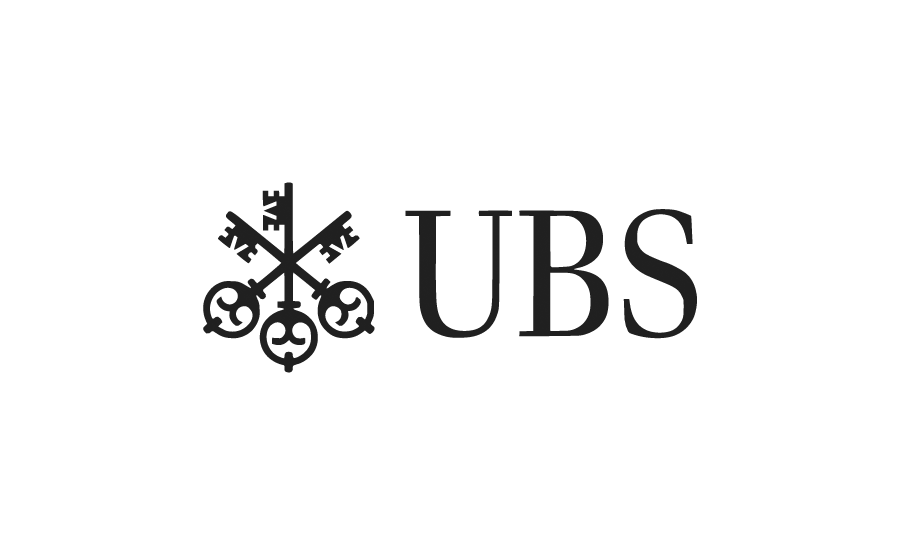 UBS logo featuring a black key design and the letters 'UBS' on a white background.
