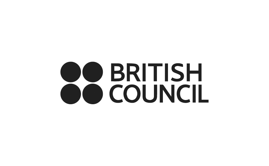 British Council logo with four black circles and the words 'British Council'