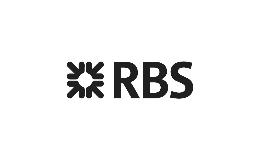 Black background with the RBS logo and text in gray.