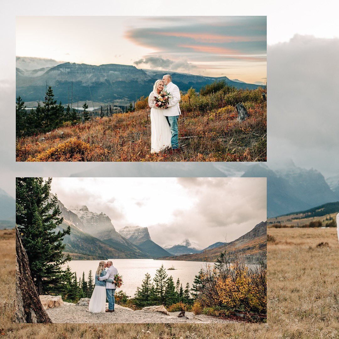 Ashley &amp; Kirk had an adventure led by the weather! 🌦️☀️❄️🌬️

On their way up the Going-To-The-Sun Road pass with Jen, the group noticed a pretty wild snowstorm following behind them. They made it to Sun Point without the snow catching up to the