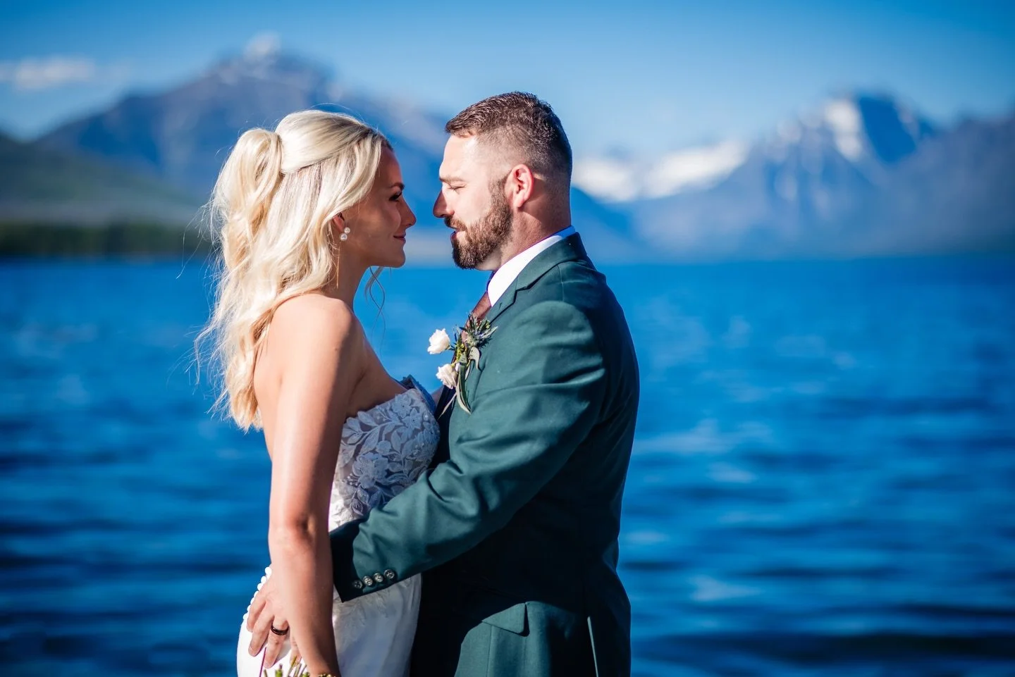 The day was filled with so much family and love as Bailey and Zach exchanged vows on the shores of Lake McDonald.  Surrounded by their sweet families and their two absolutely adorable kiddos. This elopement was a beautiful reminder that it truly take