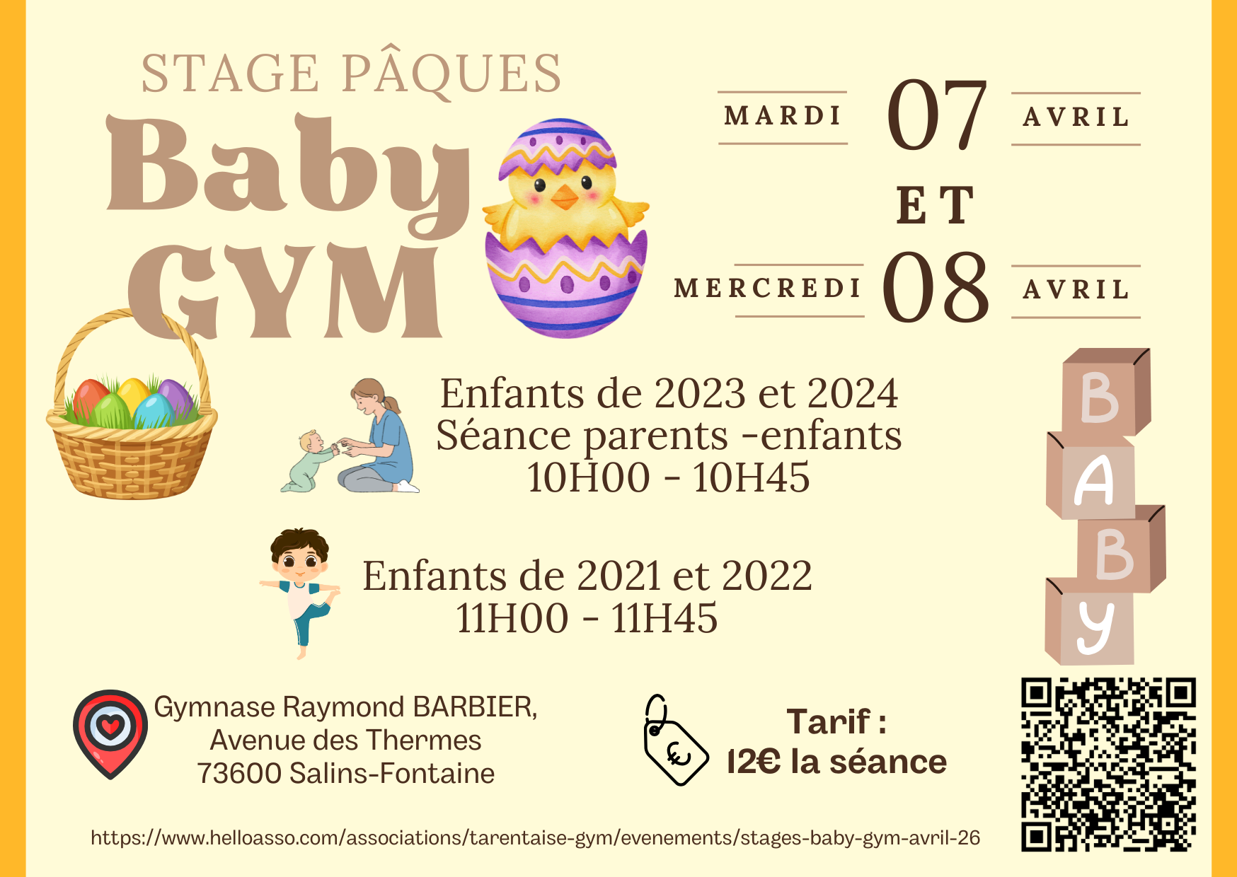Stages Baby GYM Pâques 🐣