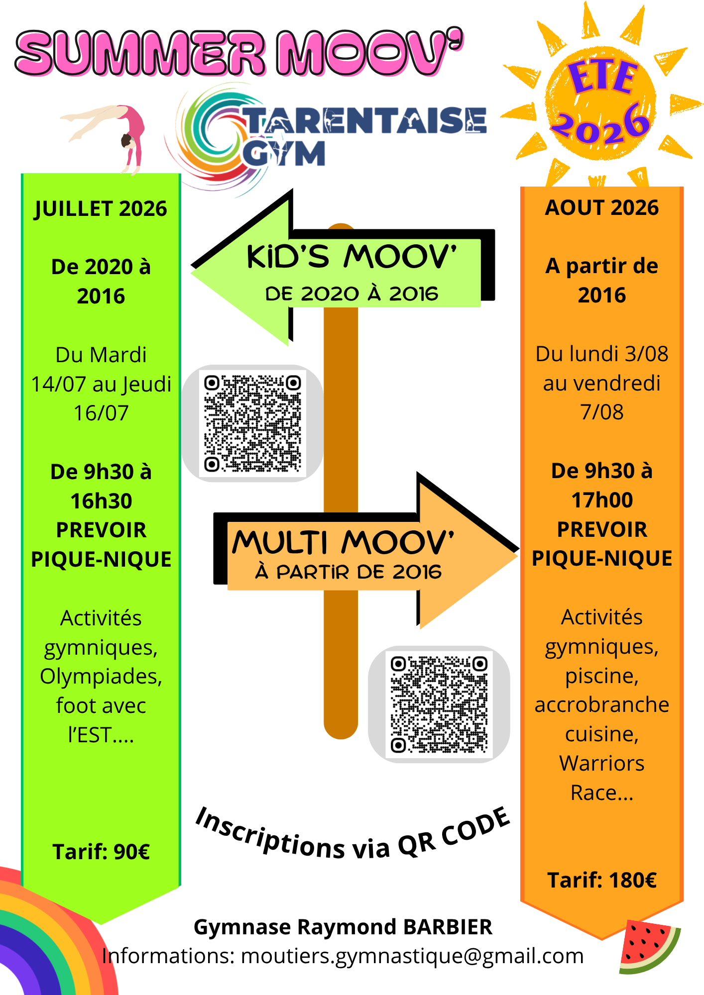 Stages été 2026