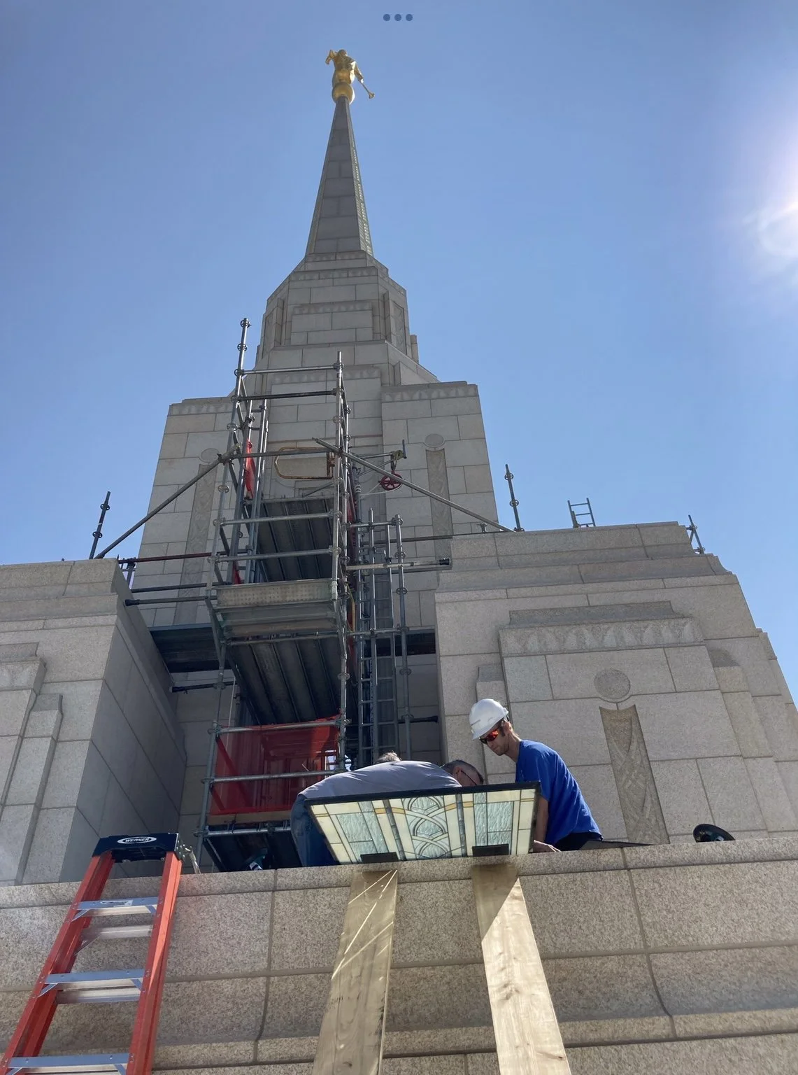 LDS Temple Stained Glass Construction