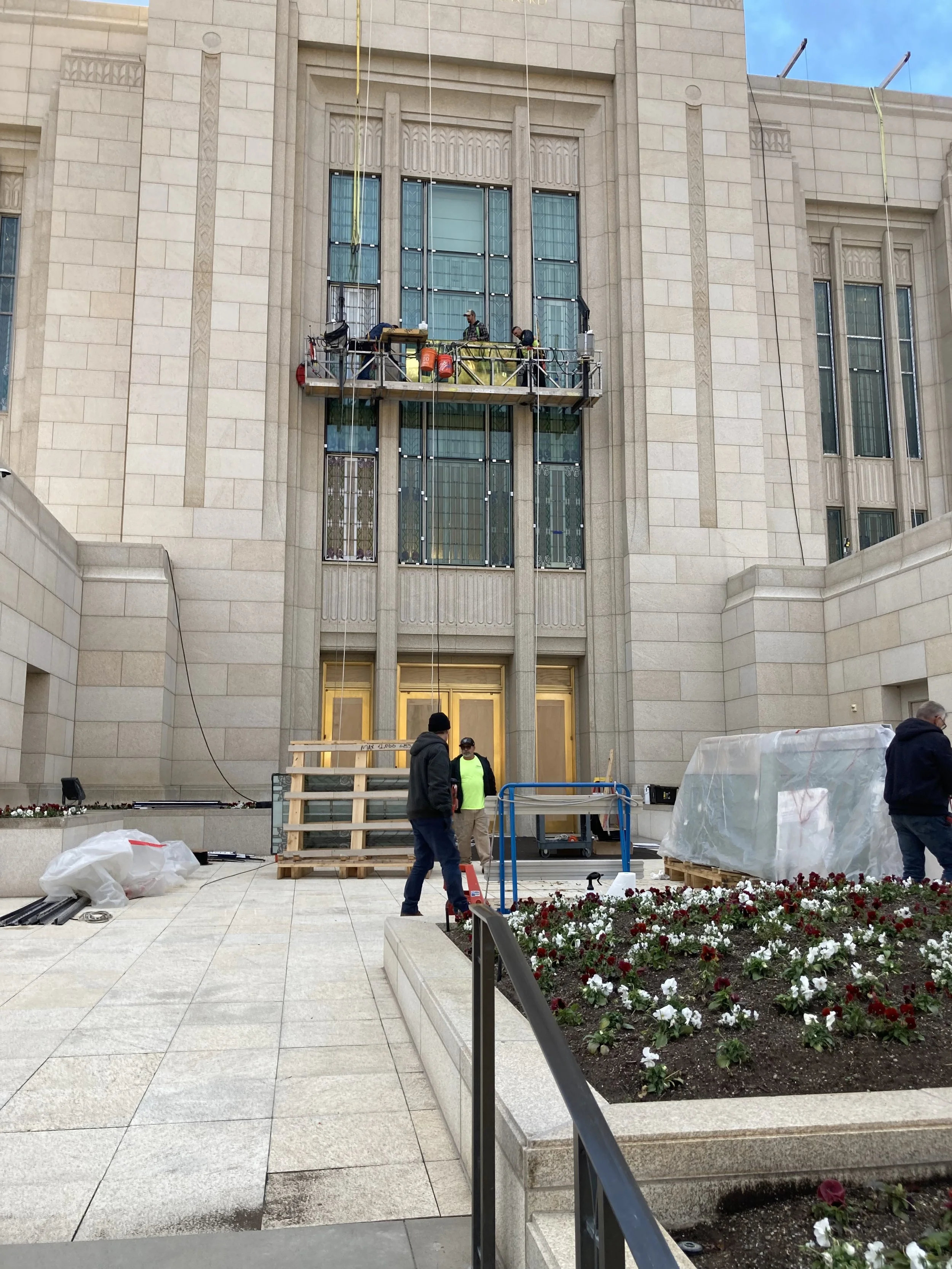 LDS Temple Stained Glass Construction