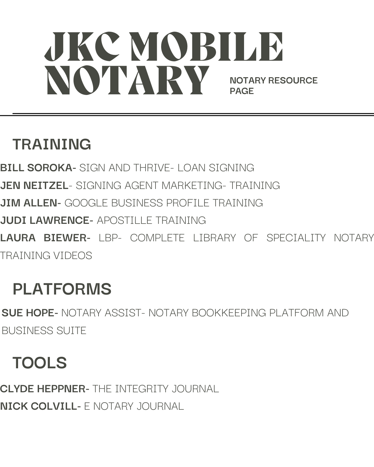 Notary Business Essentials JKC MOBILE NOTARY Notary Business Essentials Jkc Mobile Notary