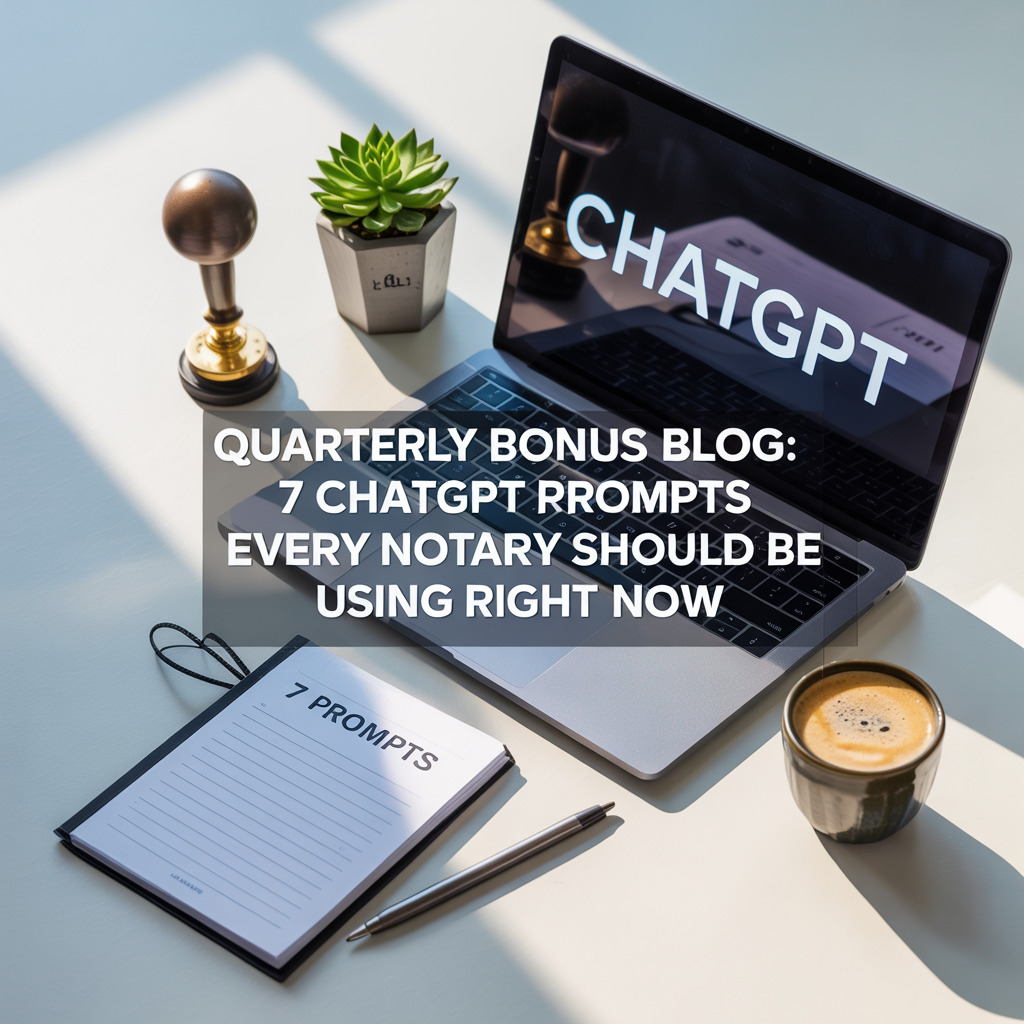 Quarterly Bonus Blog: 7 ChatGPT Prompts Every Notary Should Be Using Right Now